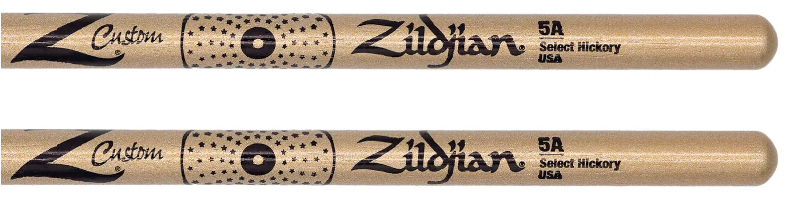 ZILDJIAN Z5ACGNZC Z CUSTOM PAR BAQUETAS BATERIA PUNTA NYLON GOLD CHROMA - Image 2
