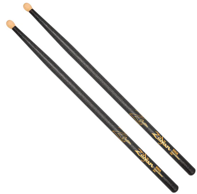 ZILDJIAN ZRKCBZC Z CUSTOM ROCK PAR BAQUETAS BATERIA BLACK CHROMA