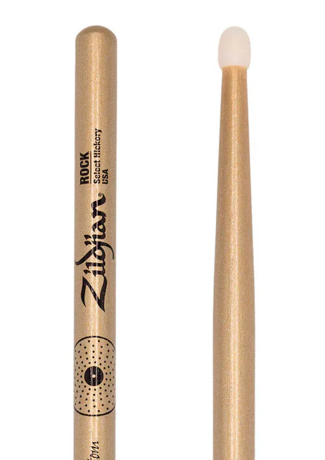 ZILDJIAN ZRKCGNZC Z CUSTOM ROCK NYLON PAR BAQUETAS BATERIA GOLD CHROMA - Image 3